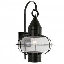 Norwell 1509-BL-SE - Classic Onion Outdoor Wall Light - Black with Seeded Glass