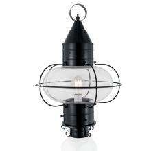 Norwell 1510-BL-CL - Classic Onion Outdoor Post Light - Black with Clear Glass