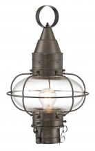 Norwell 1511-BR-CL - Classic Onion Outdoor Post Light - Bronze with Clear Glass