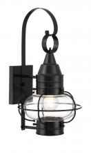 Norwell 1513-BL-SE - Classic Onion Outdoor Wall Light - Black with Seeded Glass