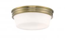 Norwell 5912-AN-MO - Galen Glass Flush Mount Ceiling Light - Antique Brass