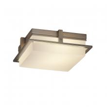 Justice Design Group FSN-7560W-OPAL-NCKL - Avalon 10&#34; Small LED Outdoor Flush-Mount