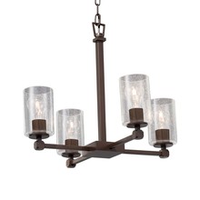 Justice Design Group FSN-8420-10-SEED-DBRZ - Tetra 4-Light Chandelier