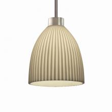 Justice Design Group PNA-8814-18-PLET-NCKL-RIGID - 1-Light Large Tapered Cylinder Curved Pendant