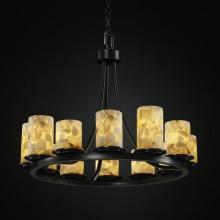 Justice Design Group ALR-8768-10-DBRZ - Dakota 12-Light Ring Chandelier (Short)