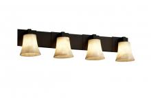 Justice Design Group CLD-8924-10-MBLK - Modular 4-Light Bath Bar