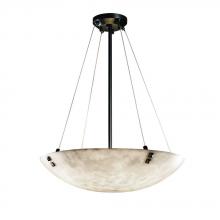 Justice Design Group CLD-9662-35-NCKL-F5 - 24" Pendant Bowl w/ CONCENTRIC SQUARES FINIALS