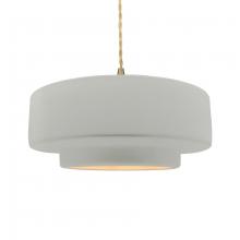 Justice Design Group CER-6545-MTGD-BRSS-BEIG-TWST - Large Tier 1-Light Pendant