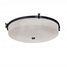 Justice Design Group CLD-8987-MBLK - Era 21&#34; Round Flush-Mount