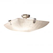 Justice Design Group CLD-9612-25-NCKL-LED5-5000 - 24&#34; LED Semi-Flush Bowl w/ U-Clips