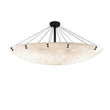 Justice Design Group CLD-9658-35-MBLK-F2-LED12-12000 - 72&#34; LED Semi-Flush Bowl w/ Finials