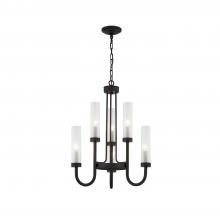 Justice Design Group FSN-4343-CLFR-MBLK - Anchor 22&#34; Chandelier