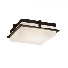 Justice Design Group FSN-7569W-OPAL-DBRZ - Avalon 14&#34; Large LED Outdoor Flush-Mount