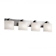 Justice Design Group FSN-8924-30-OPAL-NCKL-LED4-2800 - Modular 4-Light LED Bath Bar