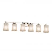 Justice Design Group GLA-8426-16-WTFR-NCKL - Tetra 6-Light Bath Bar