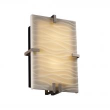 Justice Design Group PNA-5551-WAVE-NCKL-LED2-2000 - Clips Rectangle LED Wall Sconce (ADA)