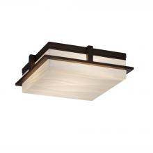 Justice Design Group PNA-7569W-WAVE-DBRZ - Avalon 14&#34; Large LED Outdoor Flush-Mount