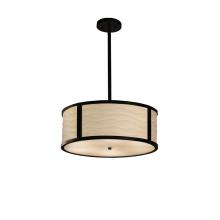 Justice Design Group PNA-9541-WAVE-DBRZ - Tribeca 18&#34; Drum Pendant