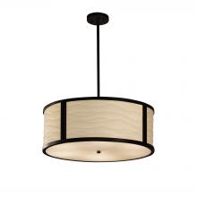 Justice Design Group PNA-9542-WAVE-MBLK-LED5-5000 - Tribeca 24&#34; LED Drum Pendant