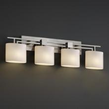 Justice Design Group FSN-8704-15-OPAL-MBLK - Aero 4-Light Bath Bar