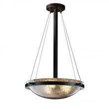 Justice Design Group FSN-9691-35-MROR-NCKL - 18&#34; Round Pendant Bowl w/ Ring