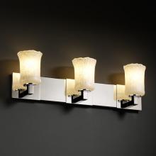 Justice Design Group GLA-8923-26-WHTW-DBRZ - Modular 3-Light Bath Bar