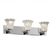 Justice Design Group GLA-8923-30-LACE-MBLK - Modular 3-Light Bath Bar