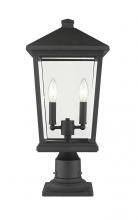 Z-Lite 568PHBR-533PM-BK - 2 Light Outdoor Pier Mounted Fixture