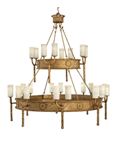 Santangelo Lighting & Design CH-MNTCT-2T-GW - Montecito 2-tier Chandelier - Golden White Finish