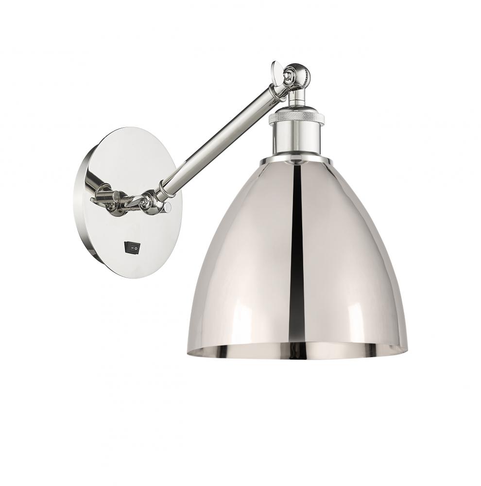 Bristol - 1 Light - 8 inch - Polished Nickel - Sconce