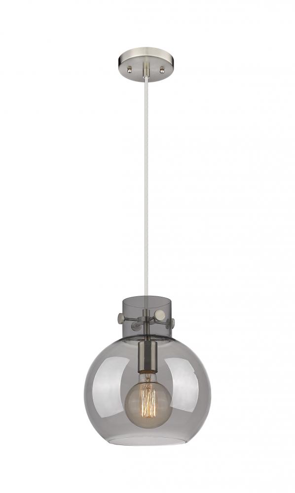 Newton Sphere - 1 Light - 10 inch - Brushed Satin Nickel - Cord hung - Mini Pendant