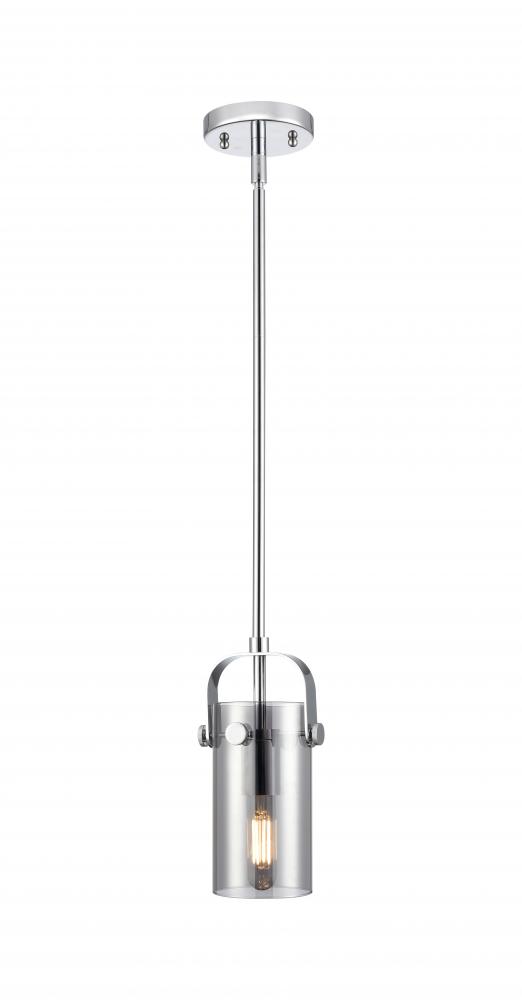 Pilaster II Cylinder - 1 Light - 7 inch Long Glass - Polished Chrome - Pendant