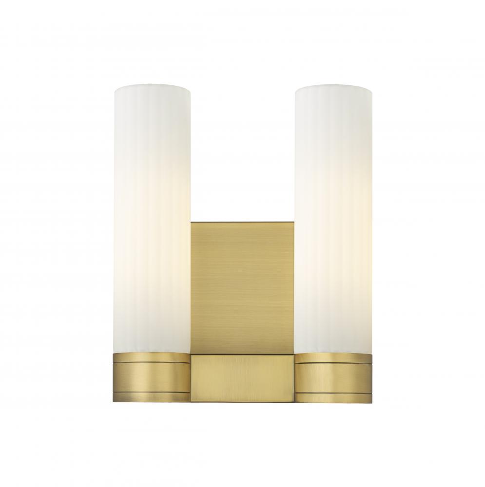 Empire - 2 Light - 11 inch - Brushed Brass - Bath Vanity Light