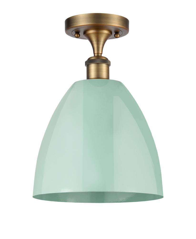 Plymouth - 1 Light - 9 inch - Brushed Brass - Semi-Flush Mount