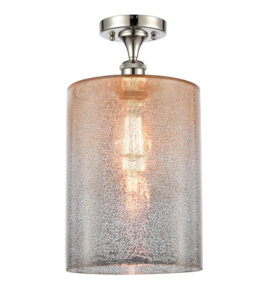 Cobbleskill - 1 Light - 9 inch - Polished Nickel - Semi-Flush Mount