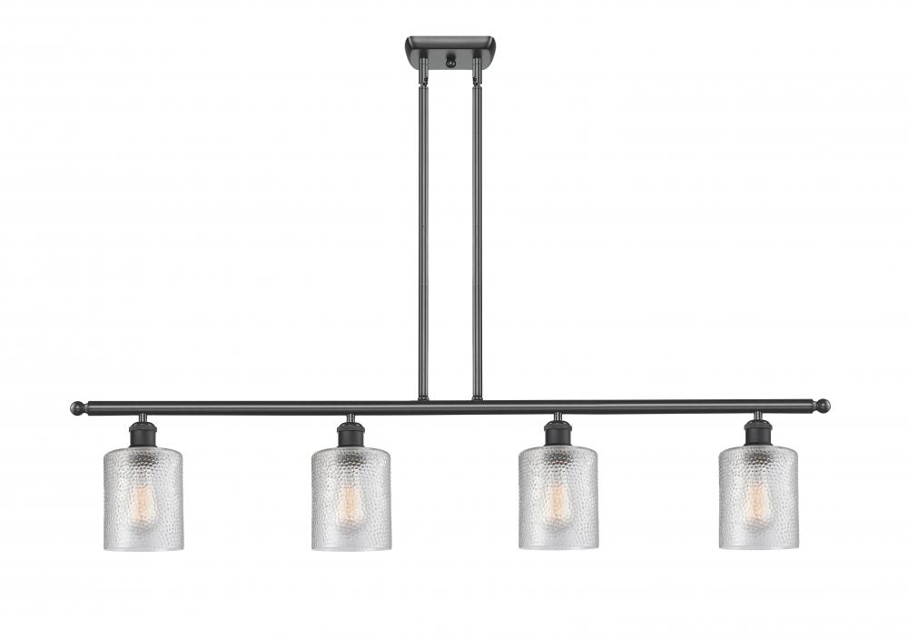 Cobbleskill - 4 Light - 48 inch - Matte Black - Cord hung - Island Light