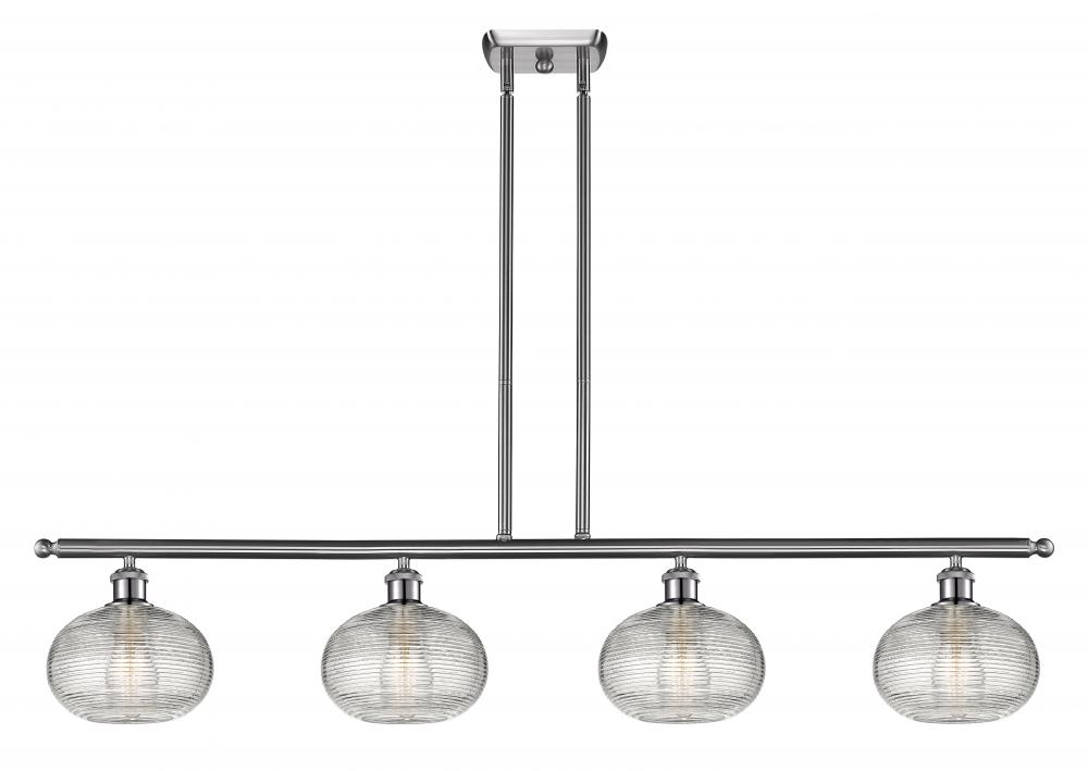 Ithaca - 4 Light - 48 inch - Brushed Satin Nickel - Cord hung - Island Light