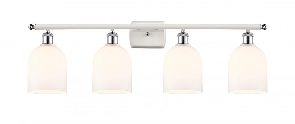 Bella - 4 Light - 36 inch - White Polished Chrome - Bath Vanity Light