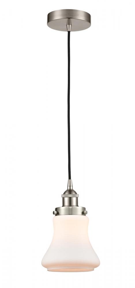 Bellmont - 1 Light - 6 inch - Brushed Satin Nickel - Cord hung - Mini Pendant