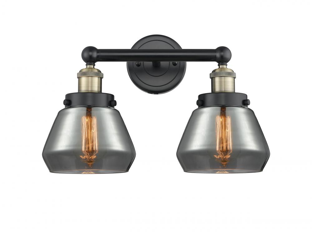 Fulton - 2 Light - 16 inch - Black Antique Brass - Bath Vanity Light