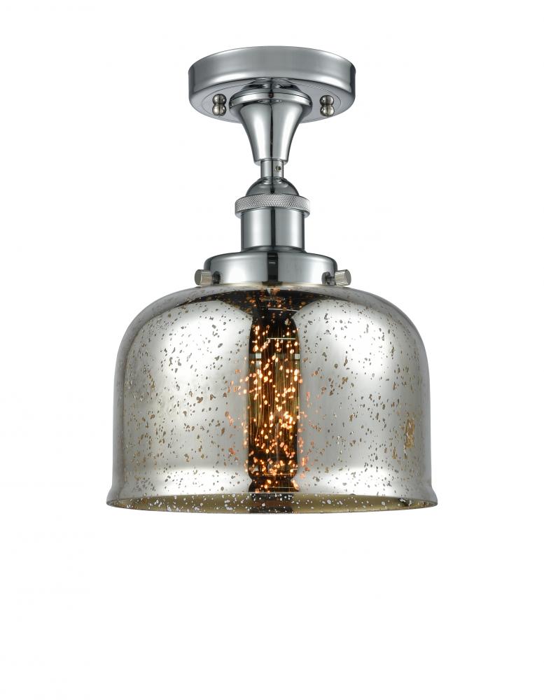 Bell - 1 Light - 8 inch - Polished Chrome - Semi-Flush Mount