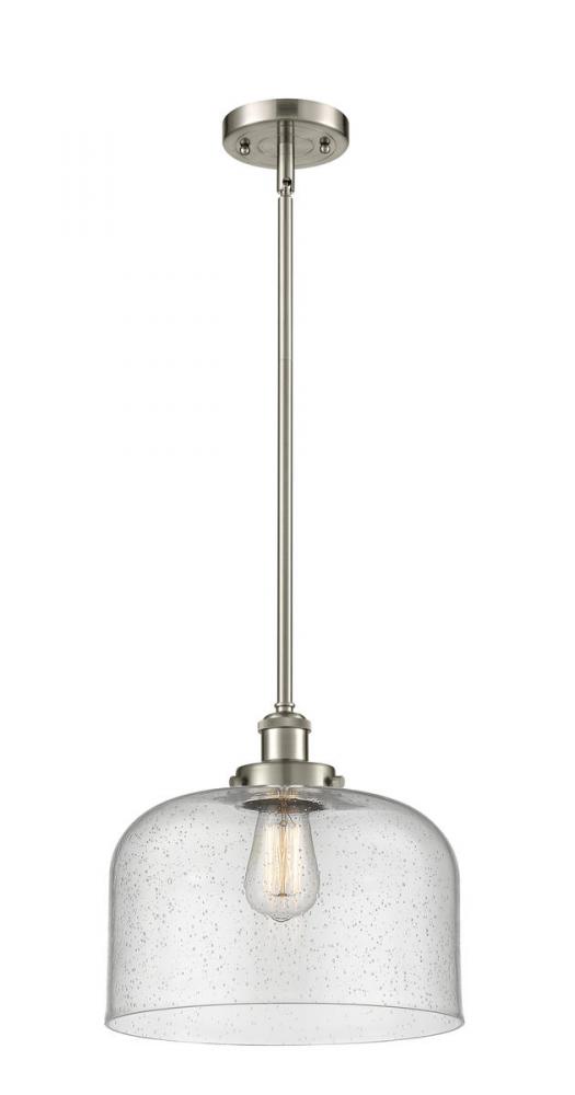 Bell - 1 Light - 12 inch - Brushed Satin Nickel - Mini Pendant