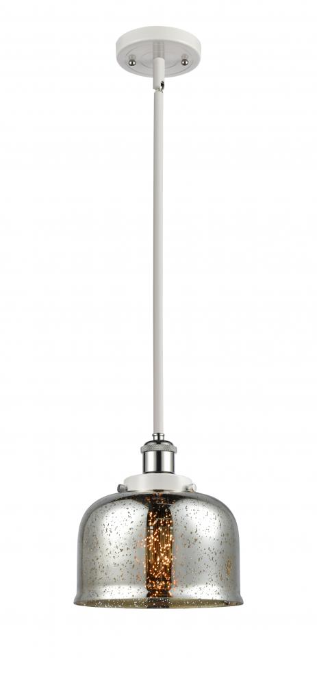 Bell - 1 Light - 8 inch - White Polished Chrome - Mini Pendant