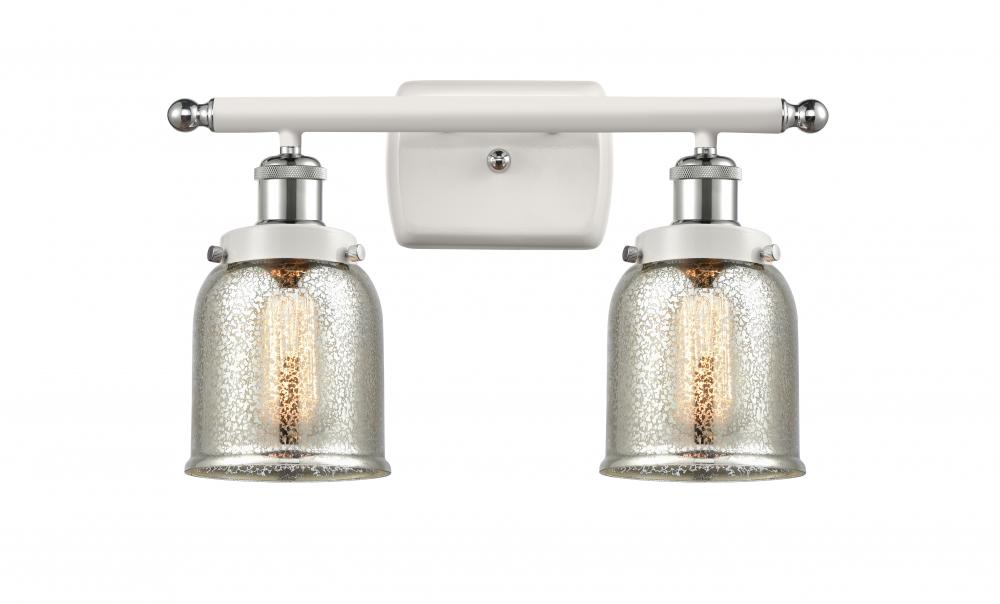 Bell - 2 Light - 16 inch - White Polished Chrome - Bath Vanity Light