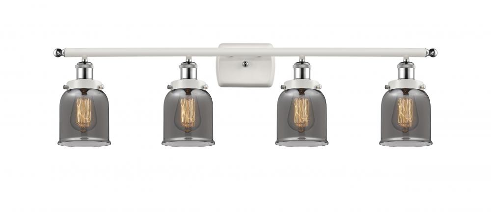 Bell - 4 Light - 36 inch - White Polished Chrome - Bath Vanity Light