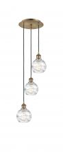  113B-3P-AB-G1213-6 - Athens Deco Swirl - 3 Light - 12 inch - Antique Brass - Cord hung - Multi Pendant