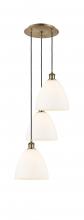 Innovations Lighting 113B-3P-AB-GBD-91 - Bristol - 3 Light - 16 inch - Antique Brass - Cord Hung - Multi Pendant