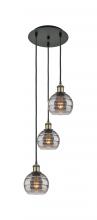 Innovations Lighting 113B-3P-BAB-G556-6SM - Rochester - 3 Light - 12 inch - Black Antique Brass - Cord Hung - Multi Pendant