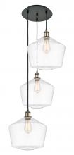 Innovations Lighting 113B-3P-BAB-G652-12 - Cindyrella - 3 Light - 19 inch - Black Antique Brass - Cord Hung - Multi Pendant