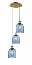 Innovations Lighting 113B-3P-BB-G558-6BL - Bella - 3 Light - 12 inch - Brushed Brass - Cord hung - Multi Pendant